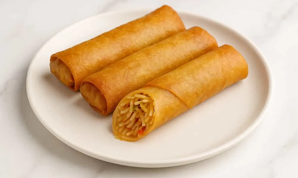 Hakka-style noodle spring rolls and Indian street food at Craving Curries Winnipeg